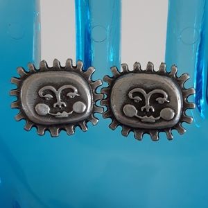 Metzke Sun Pewter Cuff Links Vintage